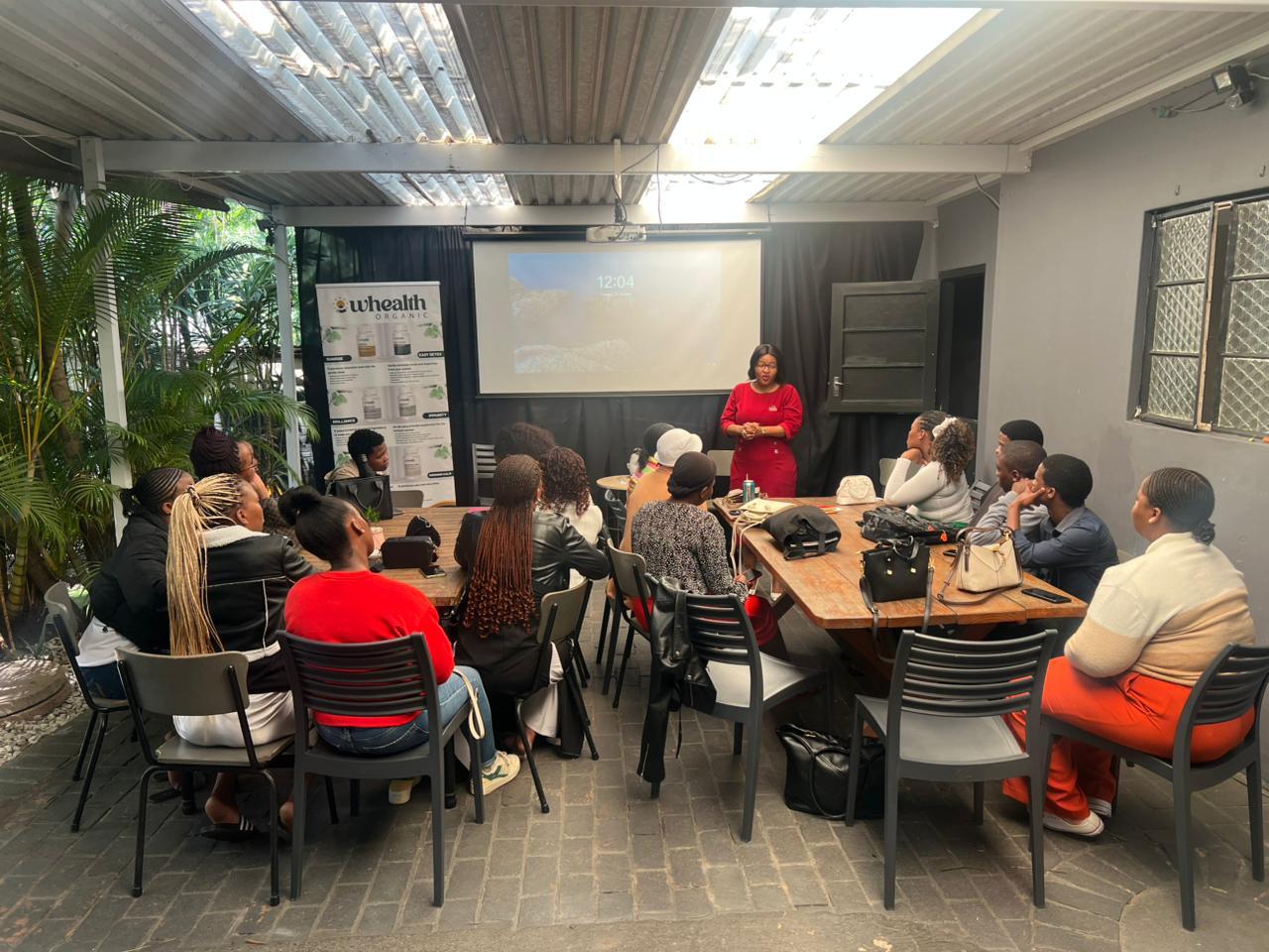 Interns at training session